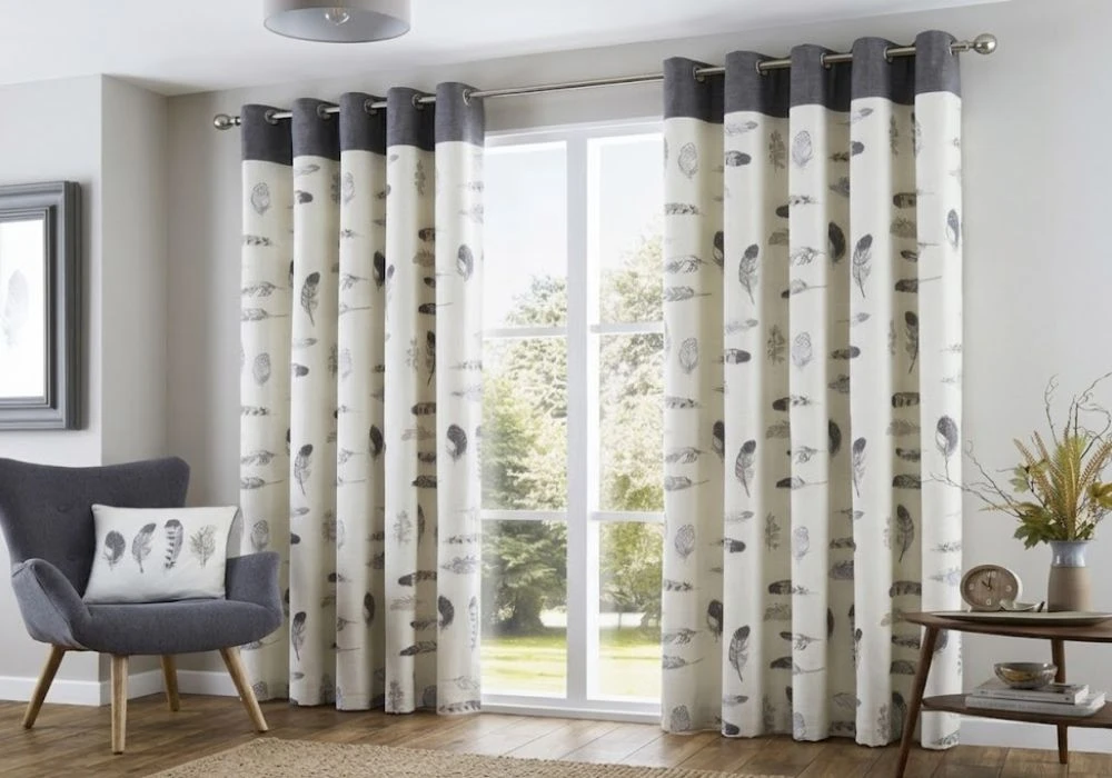 Printed Eyelet Curtains In Dubai House
