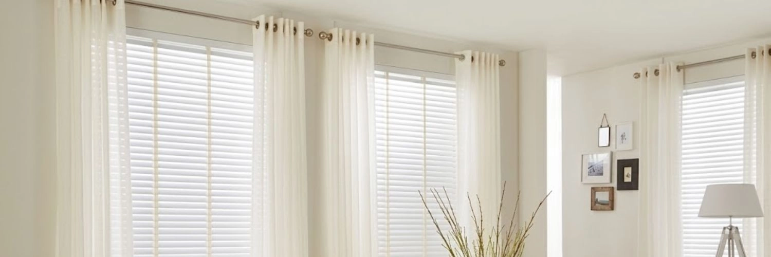 White Eyelet Curtains In Dubai Home