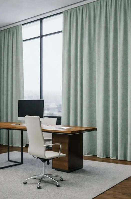 Green Office Curtains In Dubai Cabin