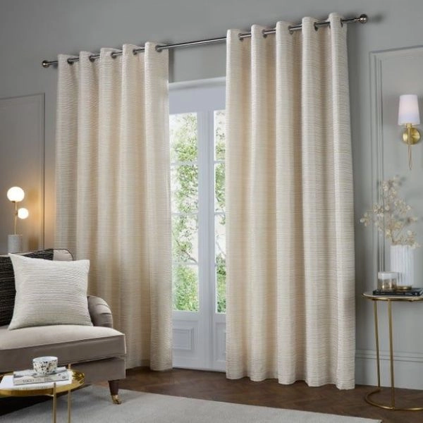 Cream Eyelet Curtains In Dubai Shop