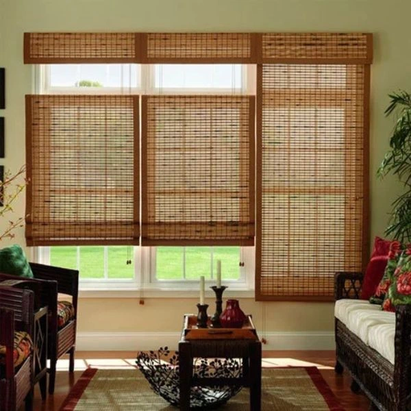 Natural light filtering bamboo blinds Dubai