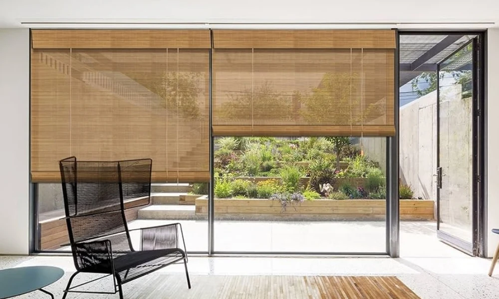 Natural wooden bamboo window blinds Dubai