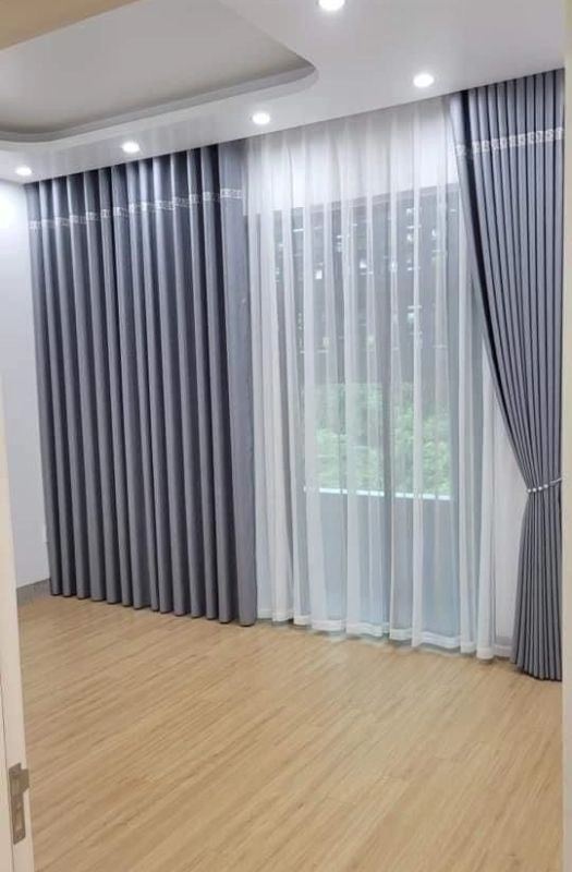 Modern grey and sheer curtains Dubai