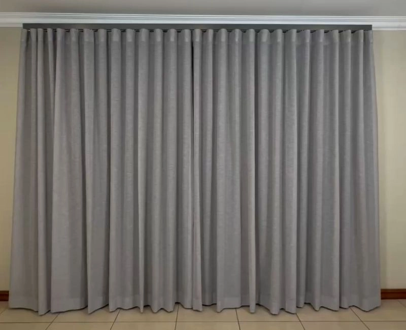 Modern grey blackout wave curtains Dubai