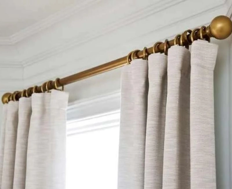 Classic gold curtain accessories simple rod