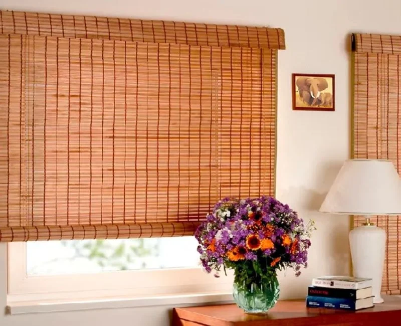 Woven bamboo window blinds home decor