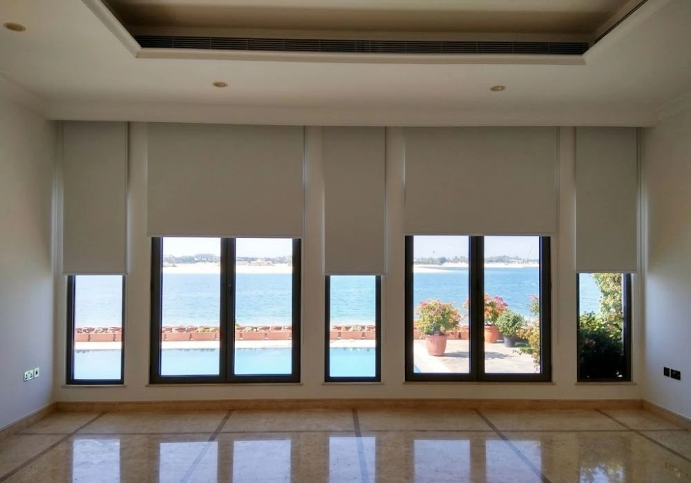 Off white villa window blackout blinds