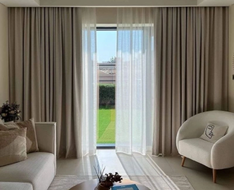 Premium sheer wave curtains installation Dubai