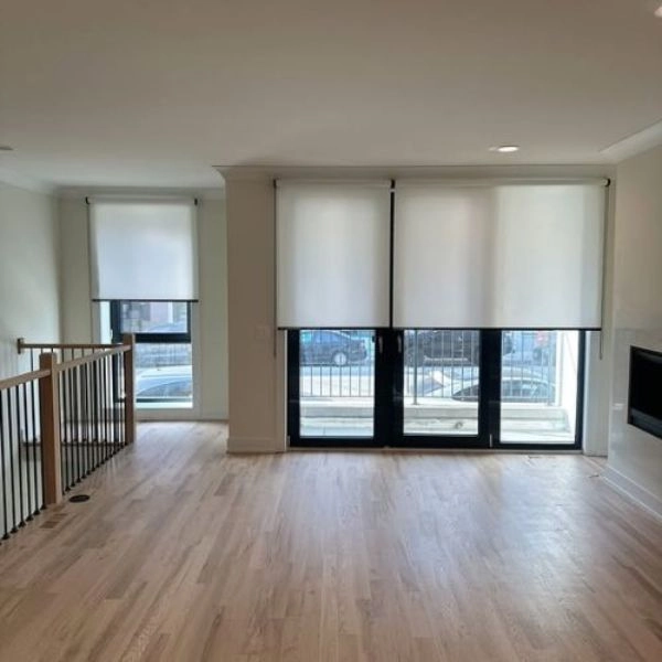 Plain white translucent room roller blinds