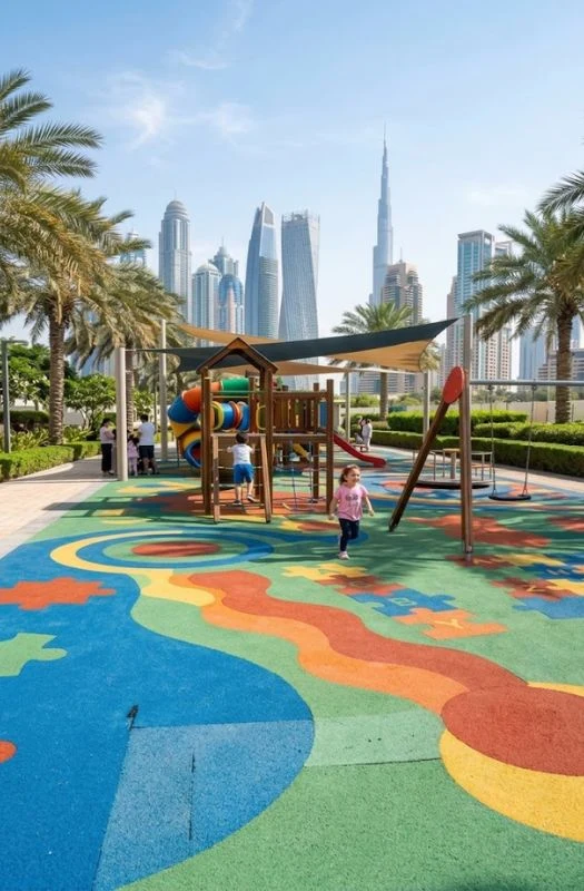 City park kids playground EPDM rubber floor