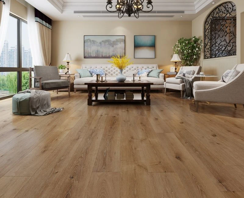 Classic living room oak vinyl flooring