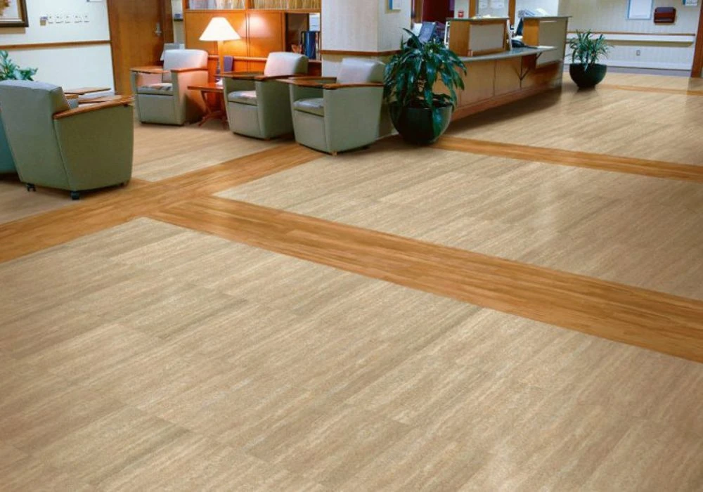 Commercial LVT flooring in hospital lounge