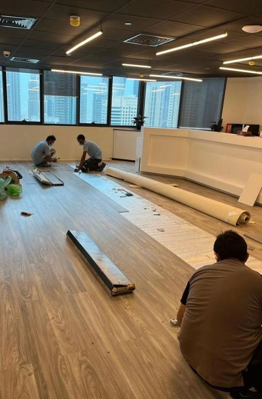 Commercial laminate flooring installation service in Dubai