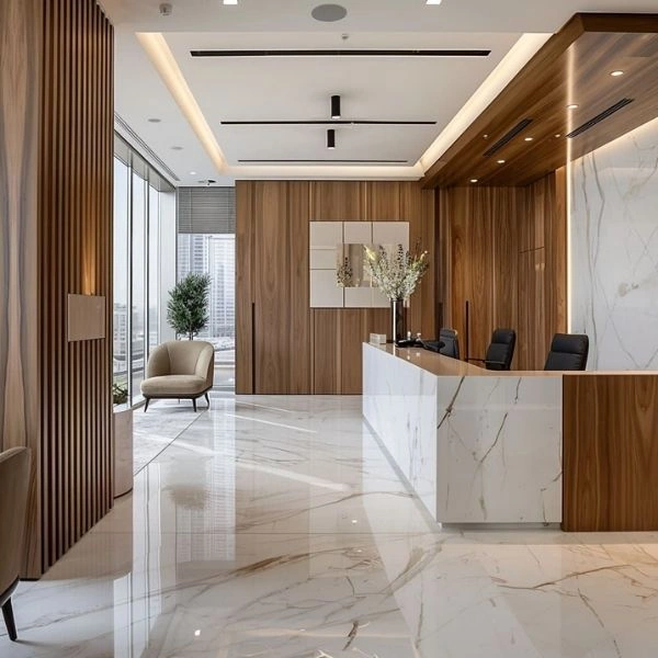 Commercial office marble flooring contractors in Dubai