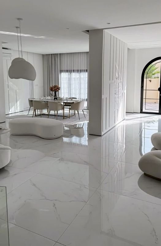 Customized marble flooring installation in Dubai UAE
