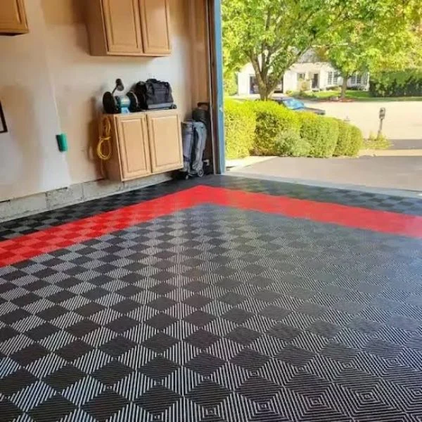 Durable garage floor tiles installation in Dubai