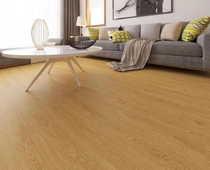 Elegant living room light SPC wood floors