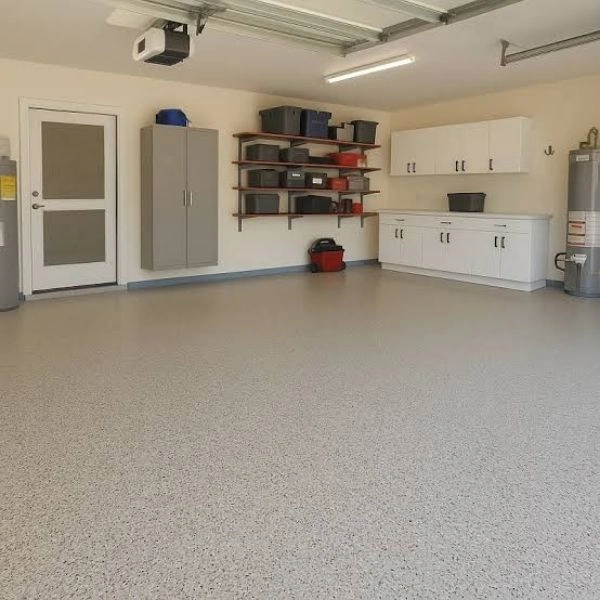 Epoxy flake garage floor coating in Dubai