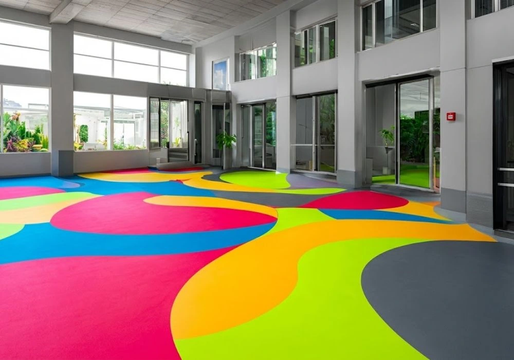 Bright multi color EPDM rubber indoor floor