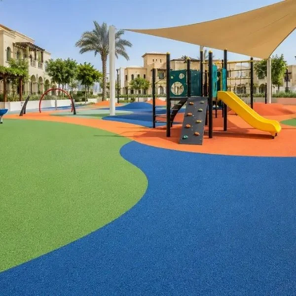 Outdoor rubber flooring for Dubai school playrooms