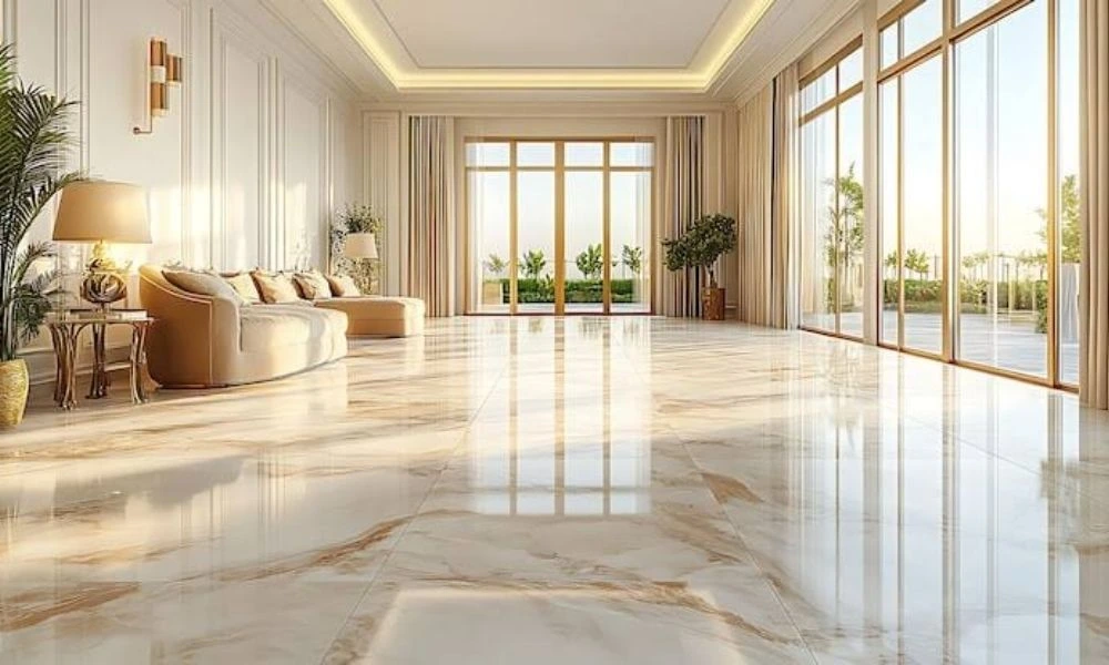 Polished marble floor tiles supplier in Dubai