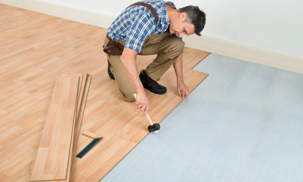Professional laminate flooring installation in Dubai home