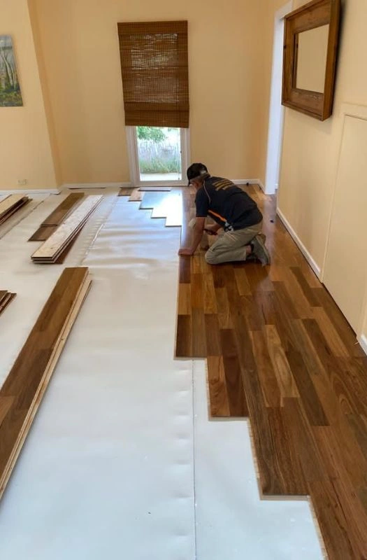 Professional wooden flooring installation service in Dubai