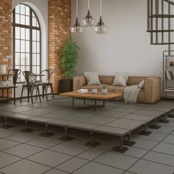 Raised floor system for modern living rooms