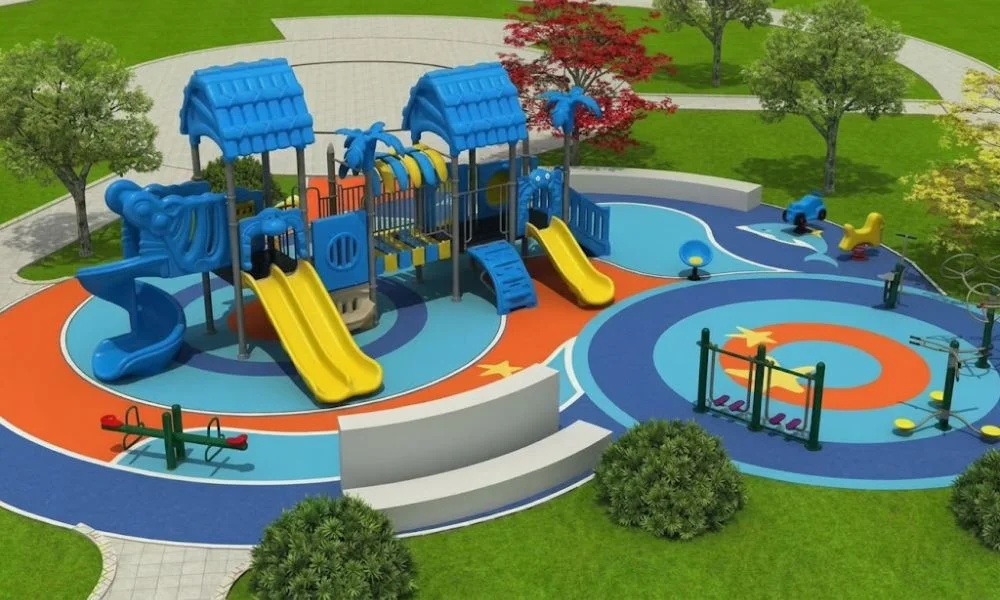 Multi color EPDM rubber play floor