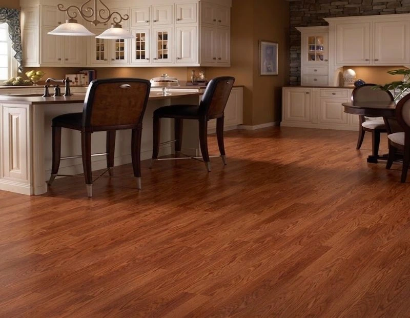 Water resistant laminate flooring in Dubai kitchen