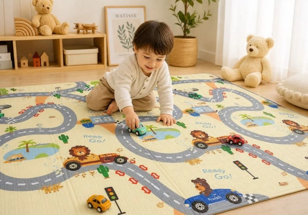 Road Map Play Mat For Toddlers