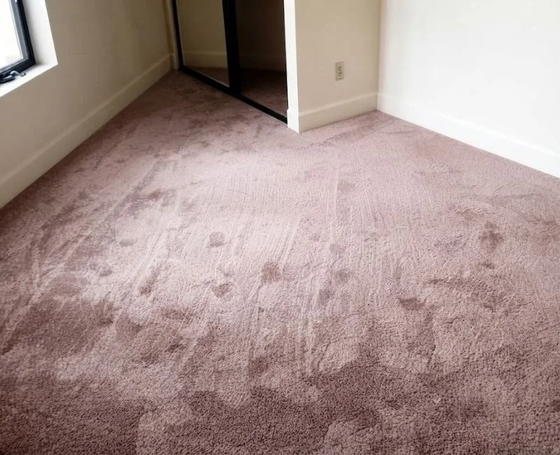 Pink wool carpet in Dubai bedroom floor