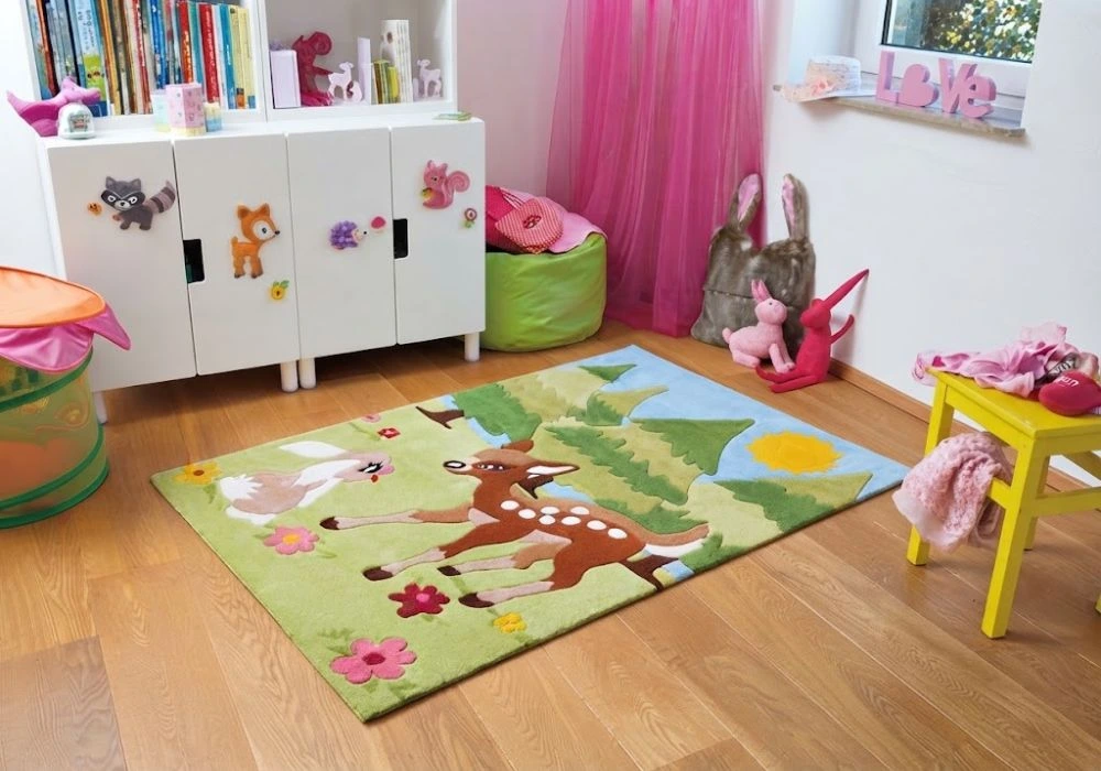 Forest Deer Theme Kids Play Mat