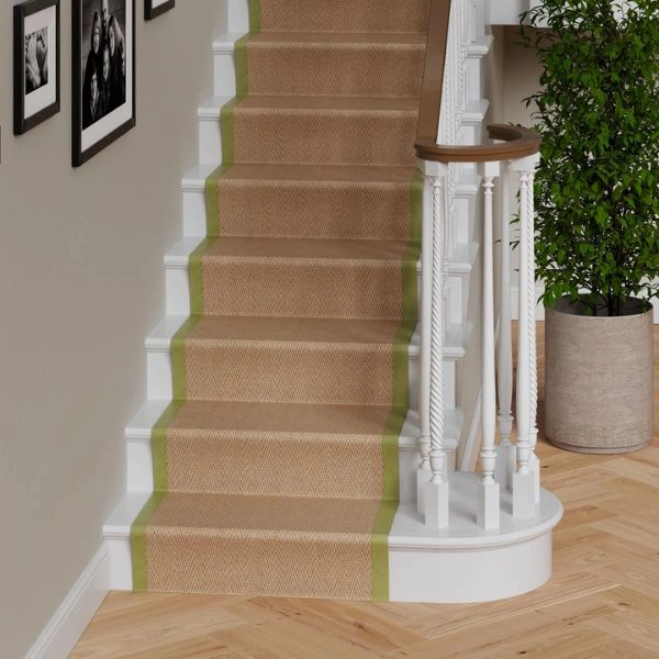 Natural texture stair jute carpet Dubai