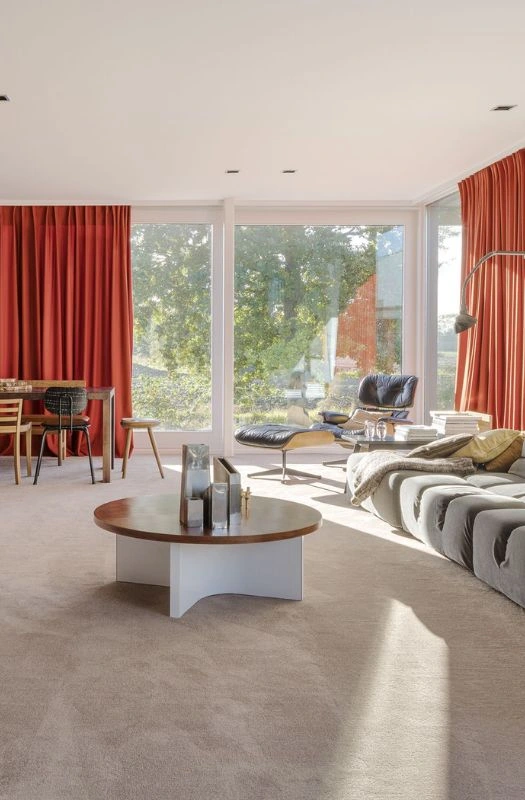Cozy Living Room With Fitted Carpet