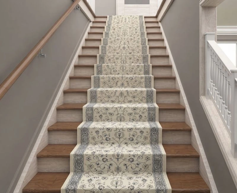 Patterned stair runner carpet in Dubai