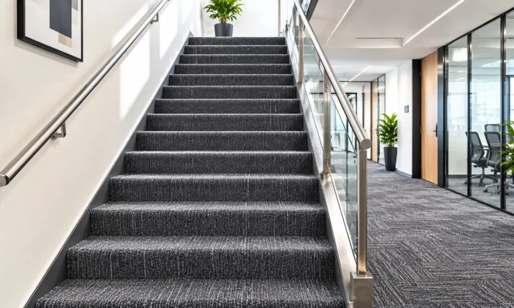 Best dark grey stair carpet in Dubai