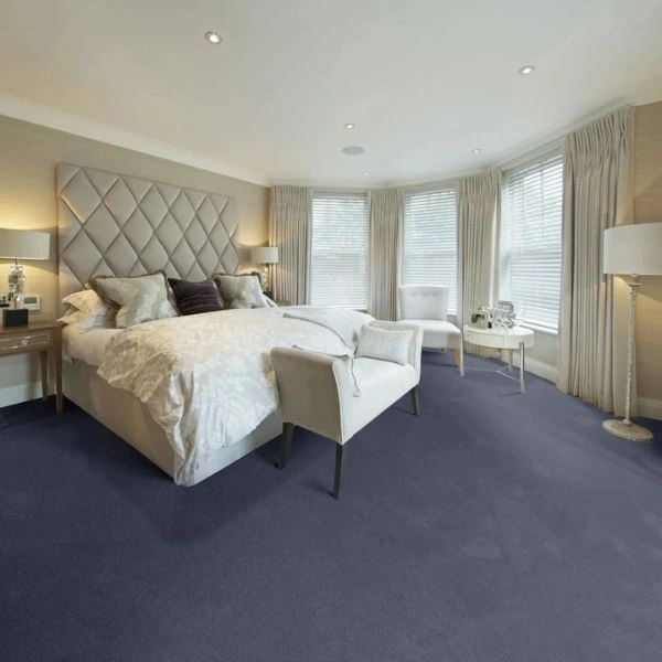 Purple wool carpet in Dubai master bedroom
