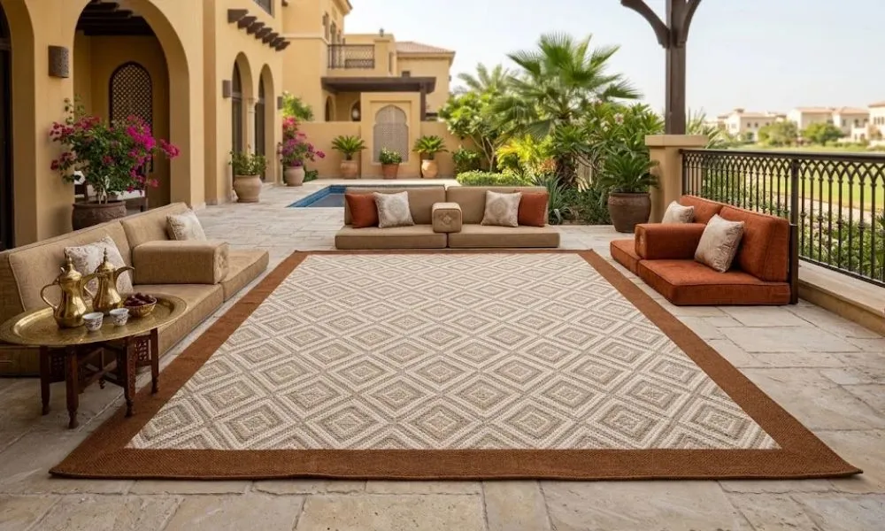 Waterproof outdoor carpet in Dubai patio