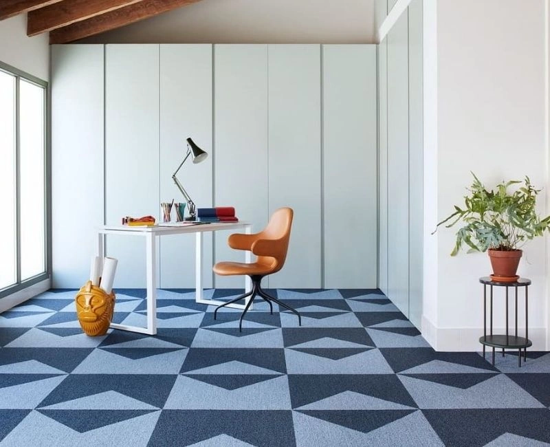 Luxury carpet tile installation in Dubai villa