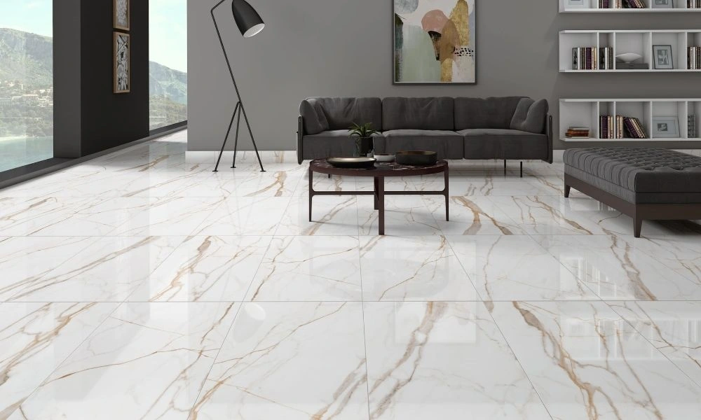 Luxury porcelain tiles for modern living room