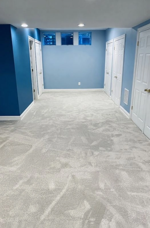 Basement Wall To Wall Carpet Installation