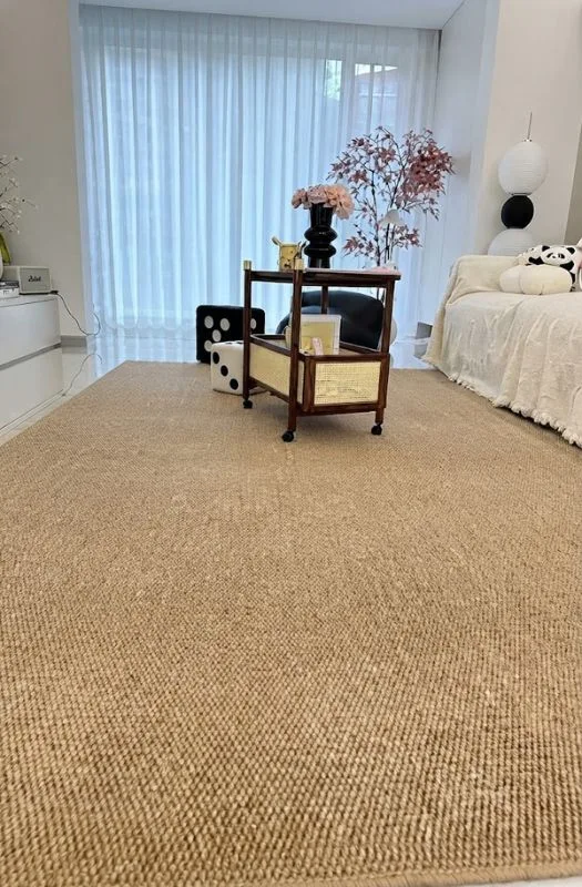 Elegant living room sisal carpet dubai