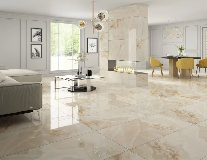Onyx marble style porcelain floor tiles Dubai