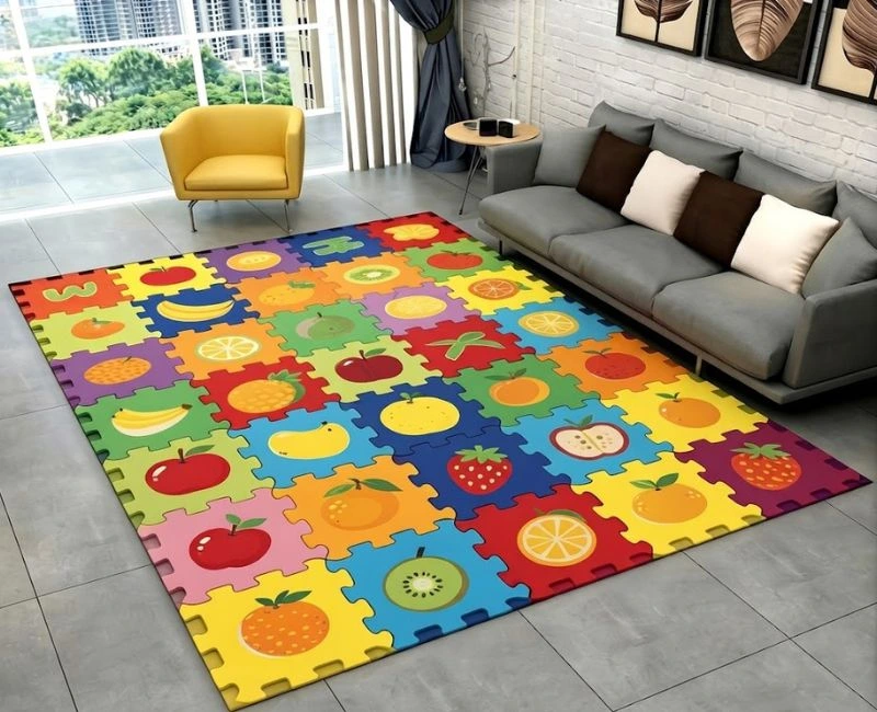 Fruit Pattern Interlocking Kids Mats