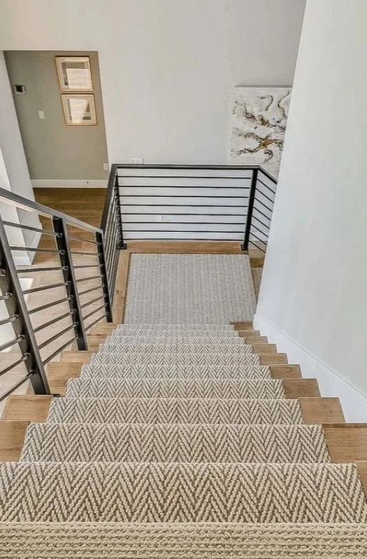 Chevron pattern stair carpet runner Dubai