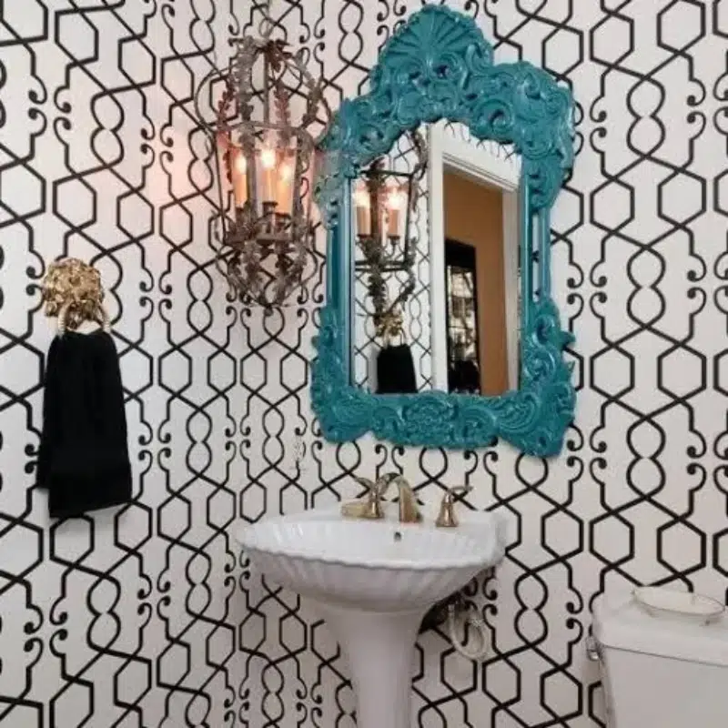Luxury bathroom wallpaper design