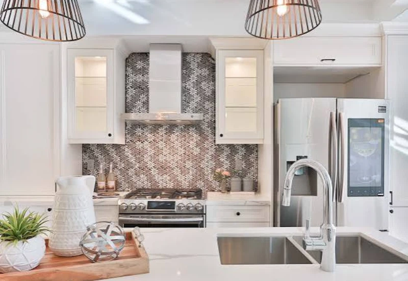 Custom kitchen wallpaper installation service in Dubai