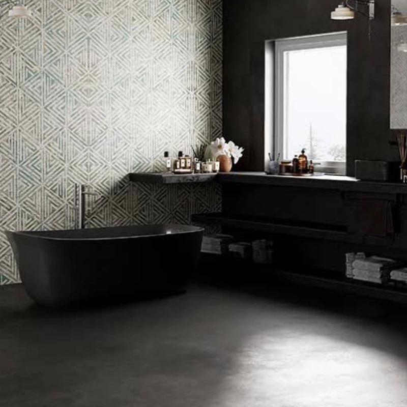 Textured bathroom wall wallpaper