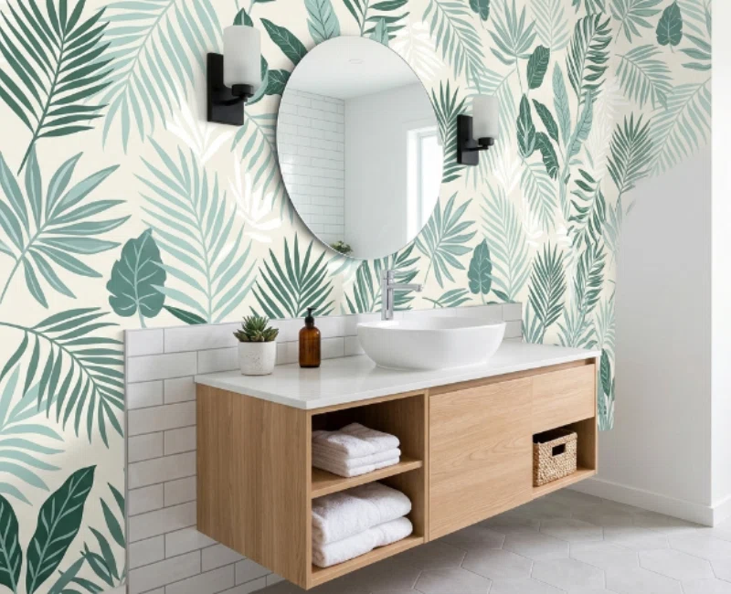Modern bathroom wallpaper Dubai